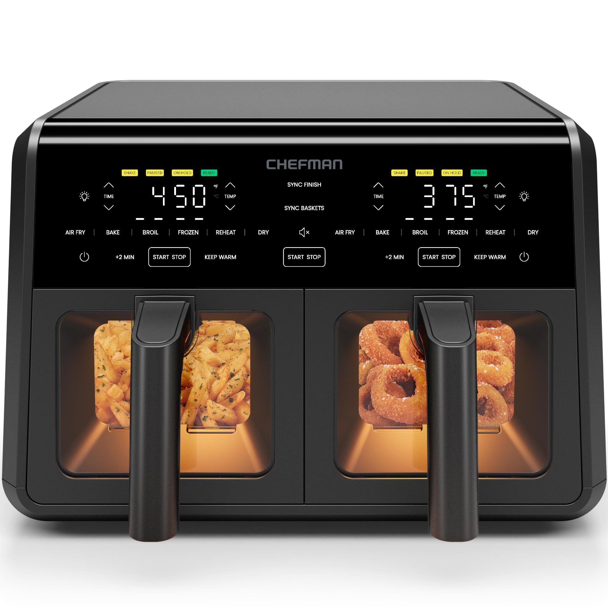 Amazon.com: Chefman Dual Air Fryer Oven with DC Motor, 9 Qt